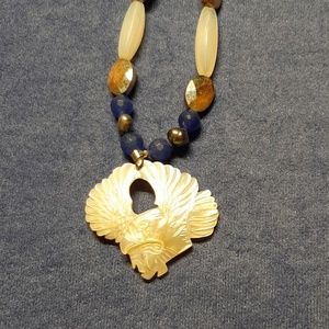 Mother of pearl eagle necklace